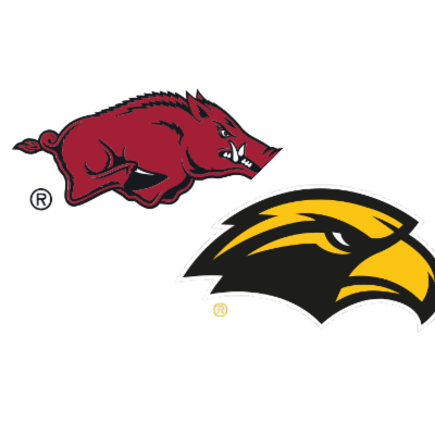 Jun 2, 2018: Arkansas left fielder Heston Kjerstad #18 moves over under a  fly ball hit towards him. Arkansas defeated Southern Miss 10-2 in the NCAA  Fayetteville Baseball Regional at Baum Stadium