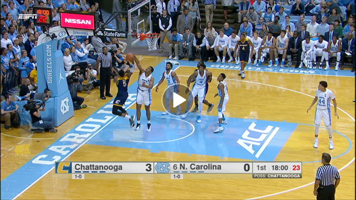 Tar Heels turn a block into first points of the game ESPN Video